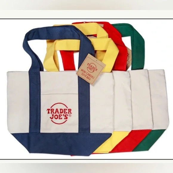 Trader Joe’s Mini Tote Bag Green - Picture 2 of 2